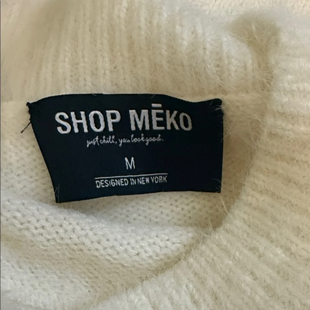 Shop Meko Sweater Womens Sz M Multi Colored Sequin Embellished Cream Sweater - Picture 4 of 4